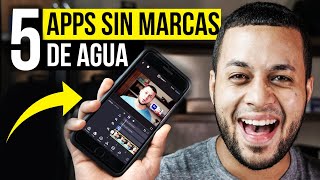 5 Aplicaciones GRATIS para editar videos SIN MARCAS de agua [upl. by Ylla]