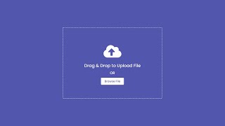 Drag amp Drop or Browse  File upload Feature using HTML CSS amp JavaScript [upl. by Asit426]