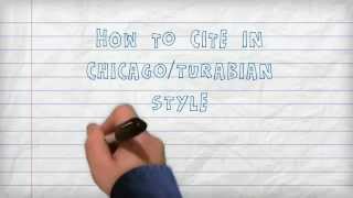 Citing  How to Cite in ChicagoTurabian Style A Three Minute Tutorial [upl. by Desberg]