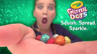 Crayola Glitter Dots  Crayola Product Demo [upl. by Eiliak]