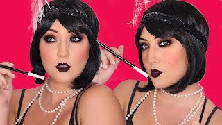 1920s Flapper Makeup  AFORDABLEDRUGSTORE  Glamnanne [upl. by Collar]