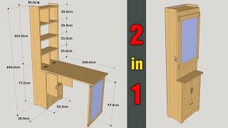 HOW TO MAKE A FOLDING TABLE WITH CABINET [upl. by Einnad]