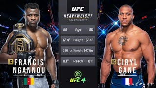 FRANCIS NGANNOU VS CIRYL GANE FULL FIGHT UFC 270 [upl. by Hamon146]