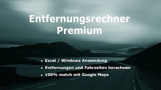 Entfernungsrechner mit Excel und Google Maps API [upl. by Ayiak]