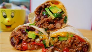 The Best Juicy Beef Burrito Recipe  Mexican Street Food [upl. by Leela]