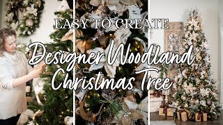 How to Decorate a Neutral Woodland Themed Christmas Tree [upl. by Enylcaj]