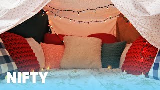 How To Make The Coziest Blanket Fort Ever [upl. by Enamrahc]