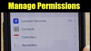 How to Manage App Permissions on Your iPhone or iPad  iOS 13 [upl. by Bijan]