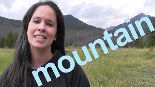 How to Say MOUNTAIN and SENTENCE  American English [upl. by Attaynik]