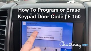 How To Program or Erase Keypad Door Code  F 150 [upl. by Laen]