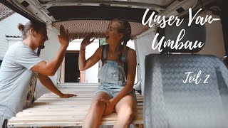 Ausziehbett Seitenschrank und Küchenzeile selber bauen  VW T4 Camper Selbstausbau Teil 3 [upl. by Adnohr]