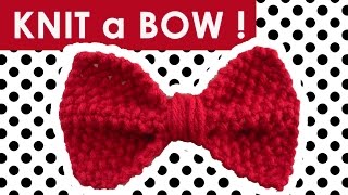 How to Knit a Bow in Seed Stitch [upl. by Kirst]