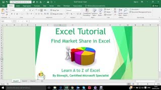 Calculating Market Share in Excel [upl. by Irrep]