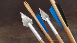 How to Make Broadhead Arrows From an Old Saw Blade [upl. by Winwaloe]