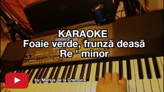 Foaie verde frunză deasă Re  min  KARAOKE [upl. by Nilac240]