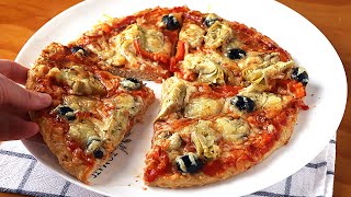 Pizza SIN harina  Receta muy rápida y fácil [upl. by Snoddy234]