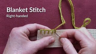 How to do blanket stitch Right handed [upl. by Mehta]