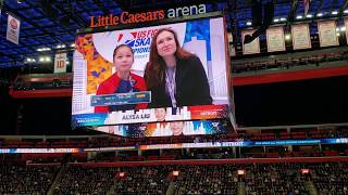 Alysa Liu Reaction to FS Score 2019 US Figure Skating Championships [upl. by Inkster]