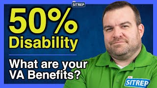 VA Benefits with 50 ServiceConnected Disability  VA Disability  theSITREP [upl. by Parthena240]