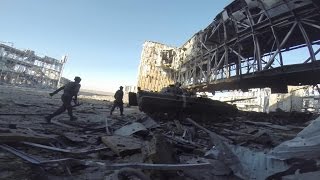 Battle of Donetsk Airport  Intense Combat Footage and Heavy Clashes Fighting  War in Ukraine [upl. by Yecaw]