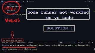 VS CODE WORKING PROBLEM  No output  terminal not working solution [upl. by Catlee]