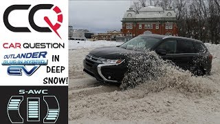 Deep Snow Test  Mitsubishi Outlander PHEV SAWC  Review 1010 [upl. by Hermione798]