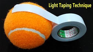 How To Tape A Tennis Ball For Cricket match Light Tapping Ball Technique [upl. by Bron]