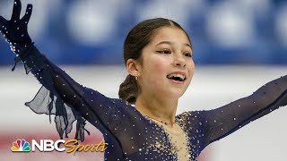 14 year old Alysa Liu takes silver at Junior Grand Prix Final  NBC Sports [upl. by Dorina]