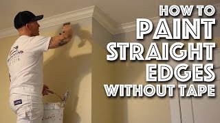 How to Paint Edges Without Tape  Cutting In Tutorial [upl. by Nnorahs]