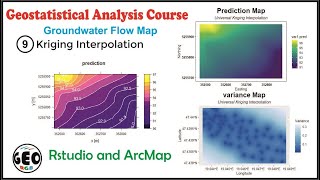 Kriging Interpolation 9 Groundwater Flow Map Semivariogram Models RStudio and ArcMap [upl. by Vories]