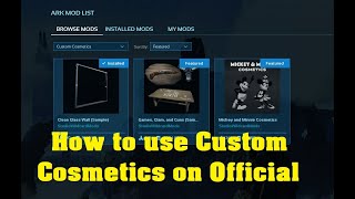 ARK Survival Ascended How to use new Cosmetic Skins [upl. by Anirtik]