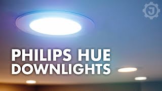 Philips Hue White Ambiance Downlight  Install and Review [upl. by Arondell]