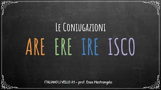 VERBI CONIUGAZIONI  TEMPO PRESENTE  Italiano Livello A1A2  Mastrangelo [upl. by Honey48]