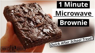 1 Minute Microwave BROWNIE  The EASIEST Chocolate Brownie Recipe [upl. by Esenwahs68]