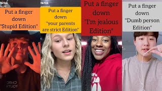 Put A Finger Down Challenge 🖐🏻  Tiktok Compilation Part 1 [upl. by Nnyltiac]