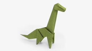 Origami Brachiosaurus Jo Nakashima  Dinosaur 4 [upl. by Ylrbmik]