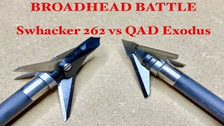 BROADHEAD BATTLE SWHACKER 262 vs QAD EXODUS [upl. by Kcirederf]