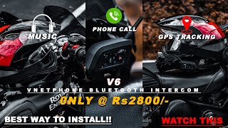 Bluetooth helmet in just Rs2800 Best budget intercom for you🤩 Installation and specifications [upl. by Nagiem]