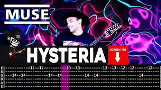 【MUSE】 Hysteria  cover by Masuka  LESSON  GUITAR TAB [upl. by Affer]