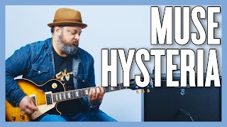 Muse Hysteria Guitar Lesson  Tutorial [upl. by Refinnaej299]