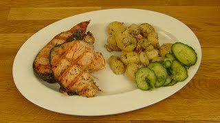 EDEKA  Salmon Steak  Lachssteak [upl. by Bocyaj]