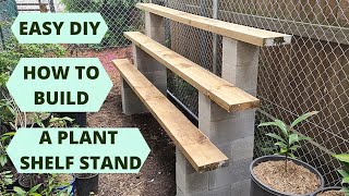 DIY How to build a simple Plant Stand  Plant Shelf [upl. by Nomzaj]