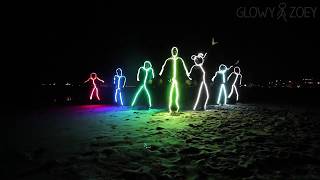 Glowy Zoey light up LED stick figure suits [upl. by Reivaj]