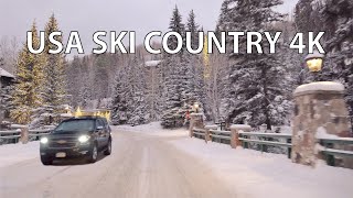 USA Ski Country 4K  Colorado Scenic Drive [upl. by Bremer152]