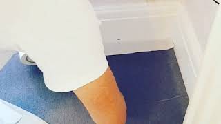 How to paint skirting boards with carpet down [upl. by Nadda983]