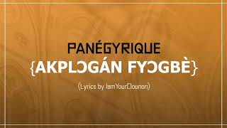 PANÉGYRIQUE AKPLƆGÁN FYƆGBÈ AKPLOGAN [upl. by Alberic]