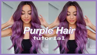 Purple Hair Tutorial  LOréal Colorista purplehair [upl. by Rolyks]