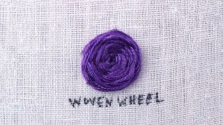 How to do a Woven Wheel Stitch [upl. by Kolnos]