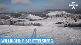 Skigebiet Willingen Kamerafahrt Piste an der Ettelsbergbahn [upl. by Pyne]