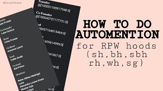 HOW TO DO AUTOMENT  RPW EDITION [upl. by Cornew]